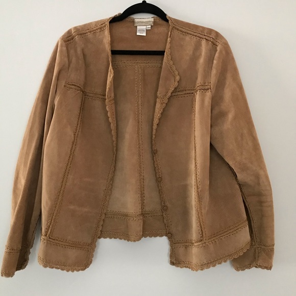 Coldwater Creek suede coat with eyelet detail - Picture 4 of 7